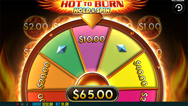 hot to burn hold and spin money wheel